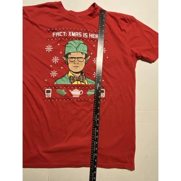 The Office Dwight Schrute Elf Ugly Christmas T-Shirt Men’s XL Fact: XMAS IS HERE - Picture 7 of 9